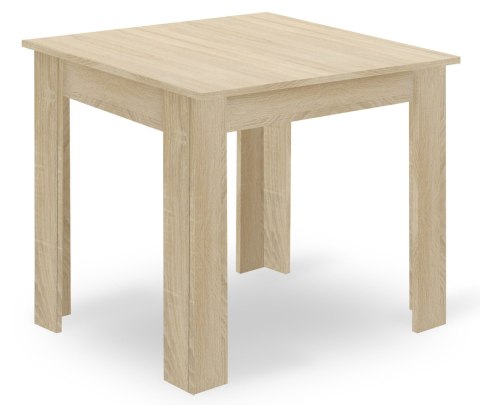 Zestaw Stół NP 80x80cm Dąb Sonoma + 4 krzesła WAT czarne / nogi naturalne
