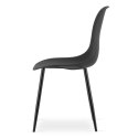 Zestaw Stół TESSA 120cm x 60cm - dąb sonoma / czarne nogi + 4 krzesła WAT czarne / nogi czarne