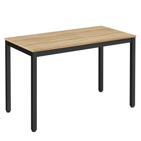 Zestaw Stół TESSA 120cm x 60cm - dąb sonoma / czarne nogi + 4 krzesła WAT czarne / nogi czarne