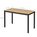 Zestaw Stół TESSA 120cm x 60cm - dąb sonoma / czarne nogi + 4 krzesła WAT czarne / nogi naturalne