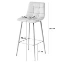 Hoker ARCETO - aksamit czarny / nogi chrom x 1