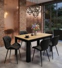Krzesło MANGO - ekoskóra czarna / nogi czarne x 3