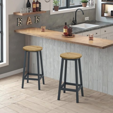 Taboret barowy - artisan / nogi czarne - LBC328B88