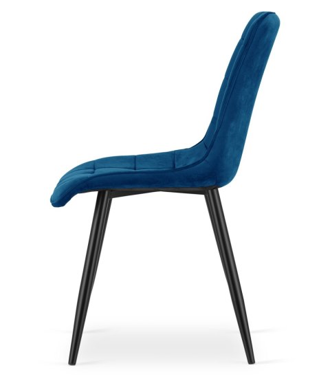 Krzesło SPLIT - aksamit granat / nogi czarne x 3