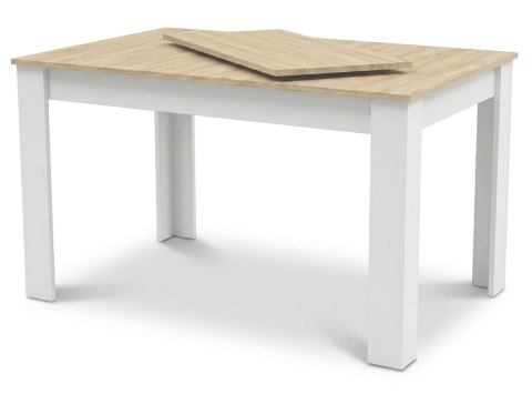 Stół rozkładany NP 120-160x80 Sonoma - nogi białe