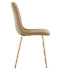 Krzesło LAVA - aksamit brąz / nogi złote x 2