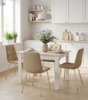 Krzesło LIBRA - materiał brąz / nogi złote x 1