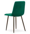 Krzesło KARA - aksamit zieleń / nogi orzech x 2