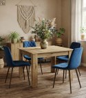 Krzesło TURIN - aksamit granat / nogi orzech x 2