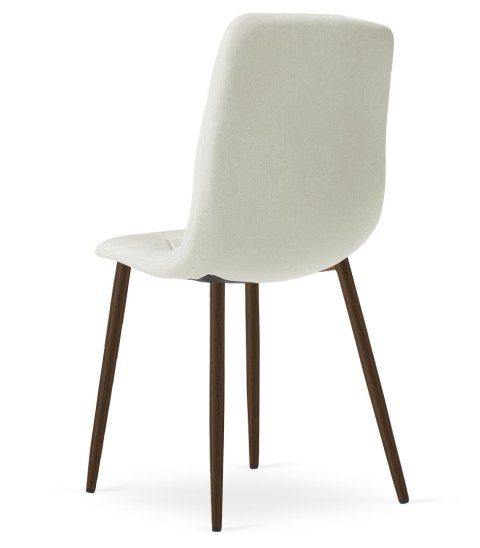 Krzesło LIBRA - materiał beż / nogi orzech x 4