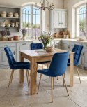 Krzesło BERA - aksamit granat / nogi dąb x 1