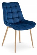 Krzesło BERA - aksamit granat / nogi dąb x 2