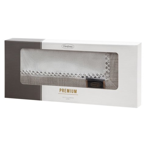 OBRUS EMMA 40 X 140 CM BIAŁY