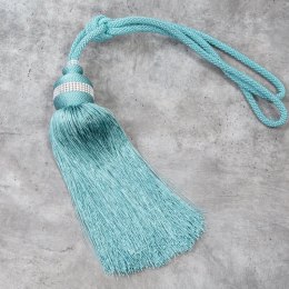 SZNUR DEKORACYJNY TRACY 63 CM JASNOTURKUSOWY