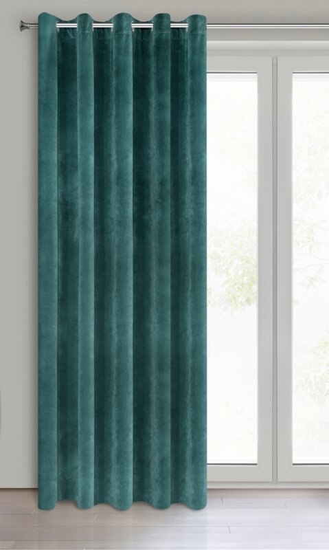 ZASŁONA GOTOWA VILLA 140 X 250 CM CIEMNOTURKUSOWY