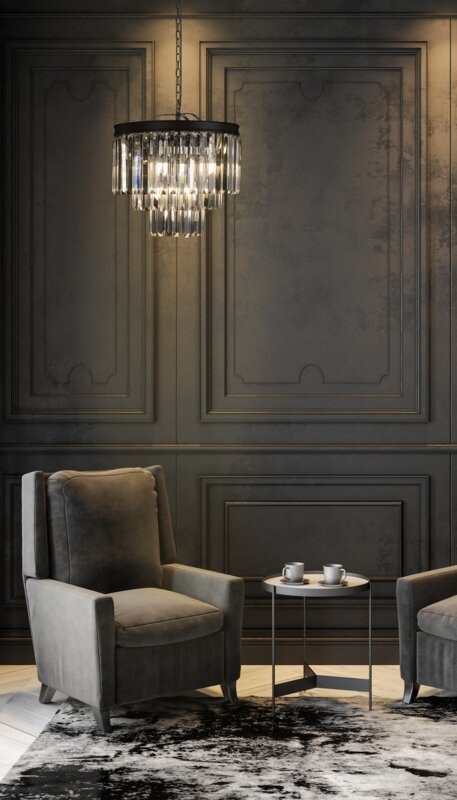 LAMPA AVA (01) (FI) 51 X 37 CM CZARNY