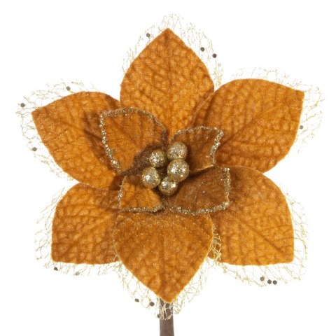 KWIAT ŚWIĄTECZNY 57C 16 CM ZŁOTY
