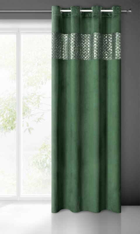 ZASŁONA GOTOWA MARGOT 140 X 250 CM CIEMNOZIELONY