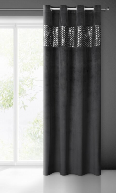 ZASŁONA GOTOWA MARGOT 140 X 250 CM CZARNY