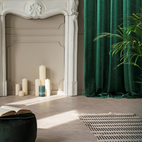 ZASŁONA GOTOWA VILLA NA TAŚMIE 140 X 300 CM CIEMNOZIELONY