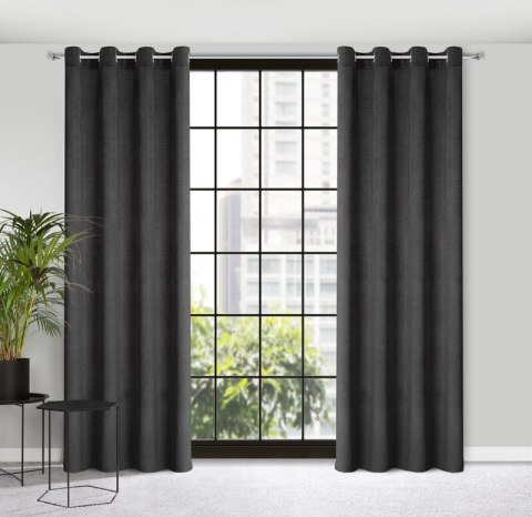 ZASŁONA GOTOWA ELIZA 140 X 250 CM CZARNY