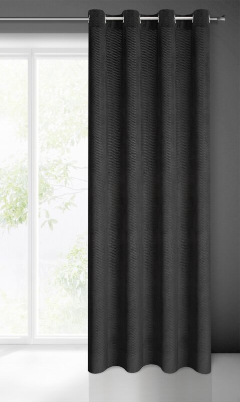 ZASŁONA GOTOWA ELIZA 140 X 250 CM CZARNY