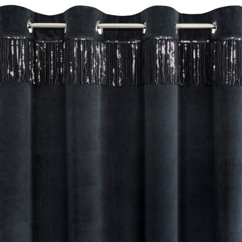 ZASŁONA GOTOWA JASPER 140 X 250 CM CZARNY