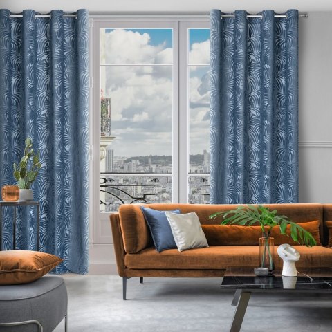 ZASŁONA GOTOWA LIVIA 140 X 250 CM CIEMNONIEBIESKI