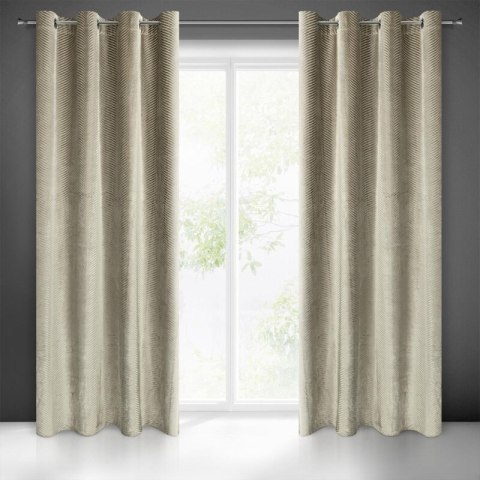ZASŁONA GOTOWA LUSSI 140 X 250 CM CIEMNOBEŻOWY