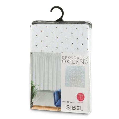 FIRANA GOTOWA SIBEL NA TAŚMIE 300 X 150 CM BIAŁY
