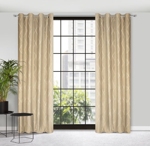 ZASŁONA DEKORACYJNA PIERRE CARDIN MARGO 140 X 250 CM BEŻOWY