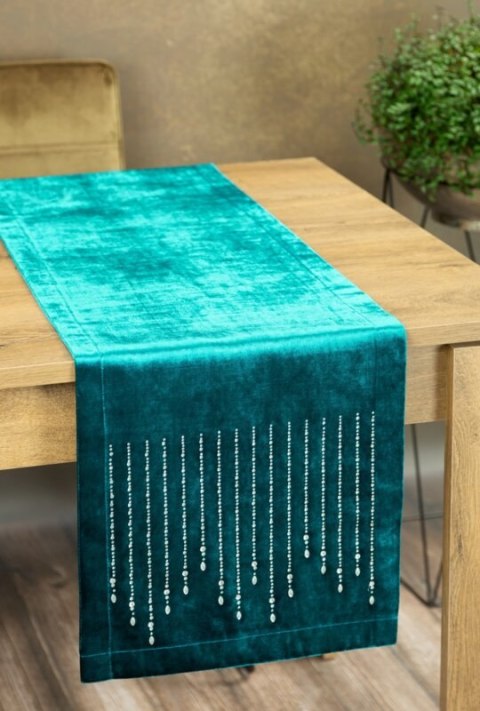 OBRUS ROYAL 3 35 X 140 CM CIEMNOTURKUSOWY