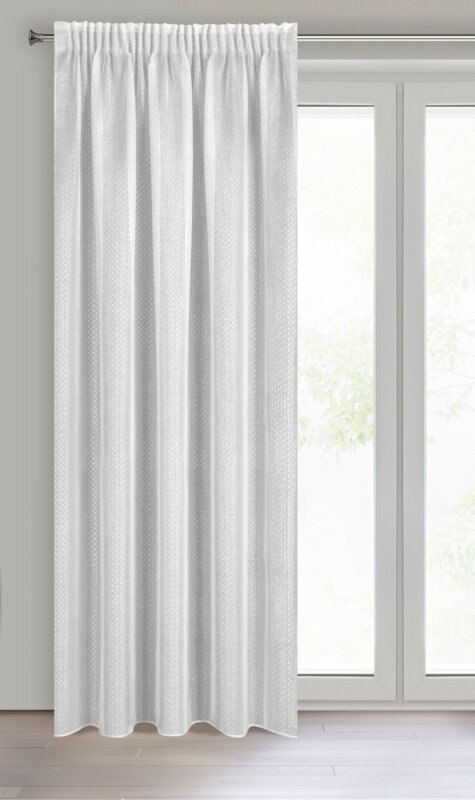 FIRANA GOTOWA LOARA NA TAŚMIE 140 X 270 CM BIAŁY