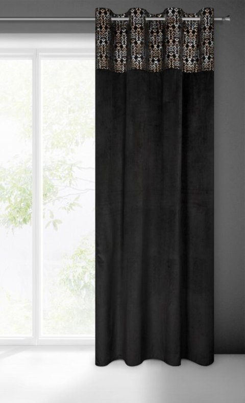 ZASŁONA GOTOWA LIZA 140 X 250 CM CZARNY