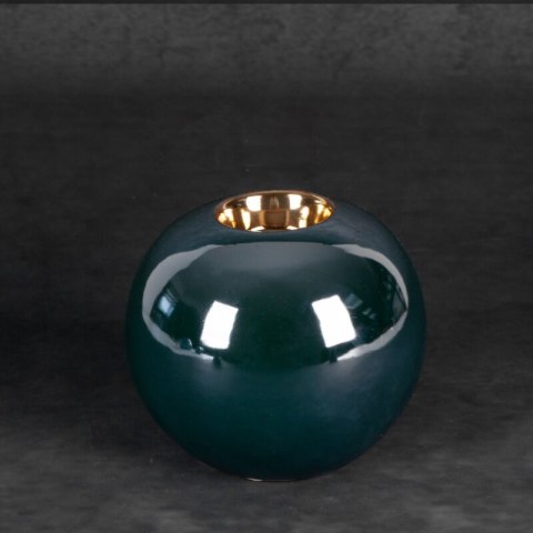 ŚWIECZNIK DEKORACYJNY AMORA2 (1) FI 9 X 8 CM ZIELONY