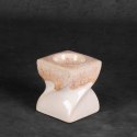 ŚWIECZNIK DEKORACYJNY RUBEN (01) 7 X 7 X 8 CM KREMOWY