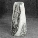 SZKLANY WAZON DEKORACYJNY LUCAS (02) O 11 X 22 CM KREMOWY