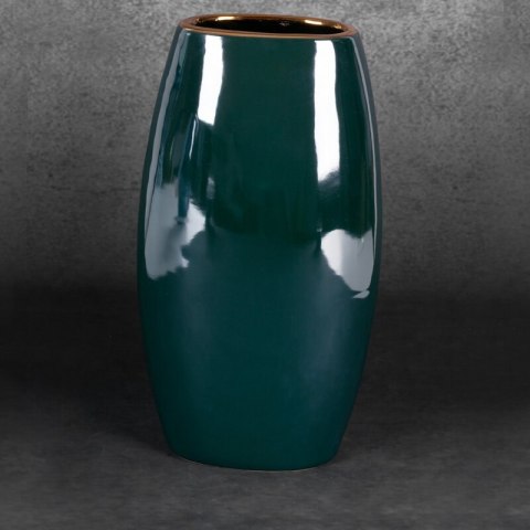 WAZON DEKORACYJNY AMORA2 (4) 19 X 12 X 35 CM ZIELONY