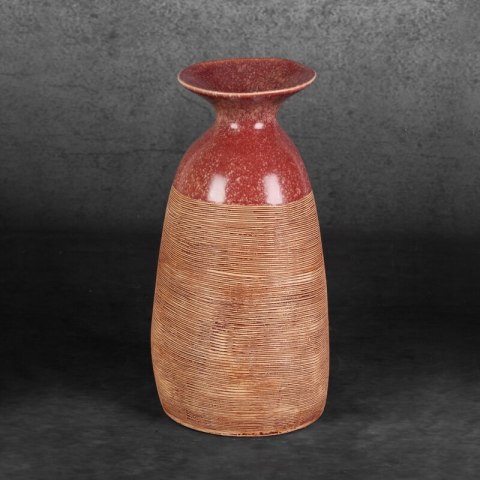 WAZON DEKORACYJNY ELDA (03) O 17 X 31 CM CZERWONY