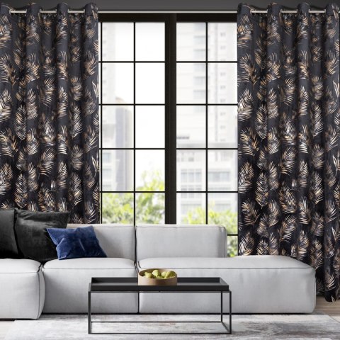 ZASŁONA GOTOWA GLORIA 140 X 250 CM CZARNY