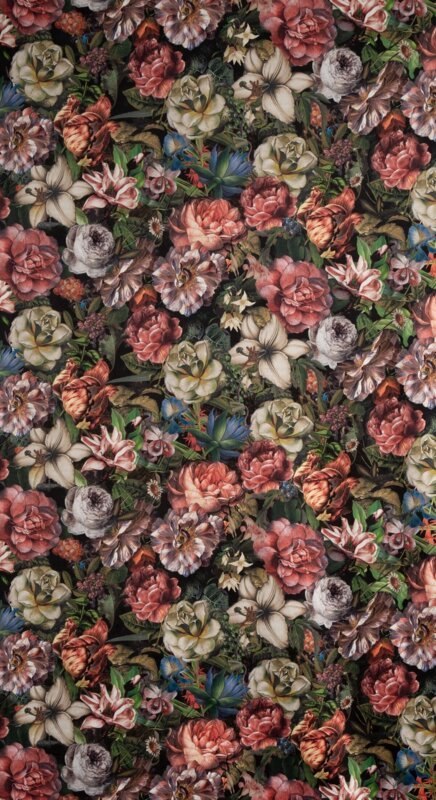 ZASŁONA GOTOWA PEONIA NA TAŚMIE 140 X 270 CM BORDOWY
