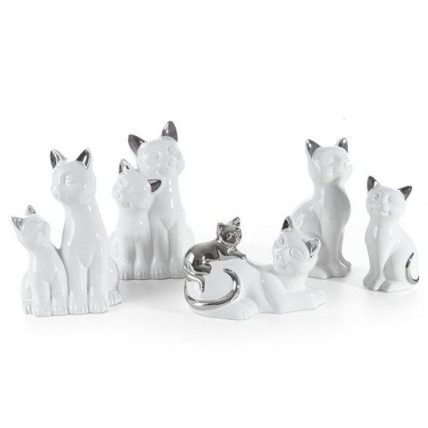 FIGURKA DEKORACYJNA CAT 15 X 11 X 22 CM BIAŁY