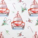 KOMPLET POŚCIELI ŚWIATECZNEJ CANDY 220 X 200 CM BIAŁY