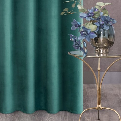 ZASŁONA GOTOWA D91 ROSA NA TAŚMIE 140 X 270 CM CIEMNOTURKUSOWY