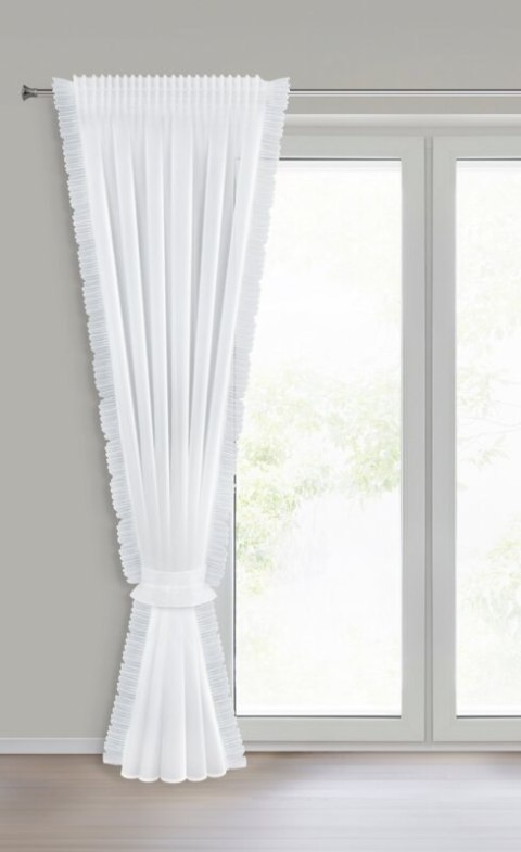 FIRANA GOTOWA KAREN NA TAŚMIE 140 X 270 CM BIAŁY