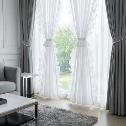 FIRANA GOTOWA KAREN NA TAŚMIE 140 X 270 CM BIAŁY