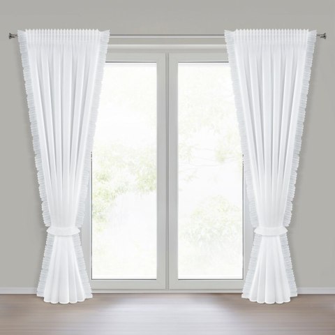 FIRANA GOTOWA KATHY NA TAŚMIE 140 X 270 CM BIAŁY