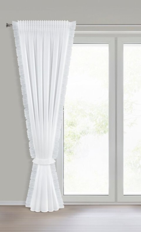 FIRANA GOTOWA KATHY NA TAŚMIE 140 X 270 CM BIAŁY