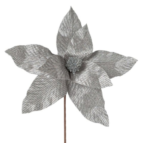 KWIAT ŚWIĄTECZNY 200 O 30 CM SREBRNY