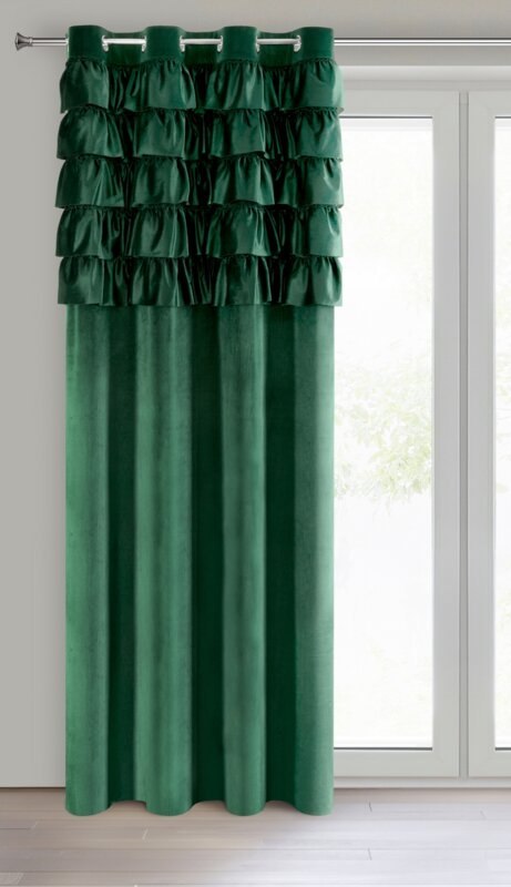 ZASŁONA GOTOWA AURA 140 X 250 CM CIEMNOZIELONY